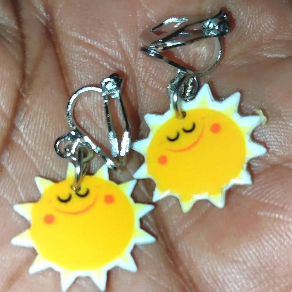 Super cute girls clip-on earrings